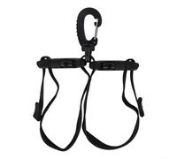 Oniissy Sangle de maintien pour palmes de plongée avec double boucle réglable à dégagement rapide pour accrocher les palmes, boucle ABS et sangle en polypropylène, 2,5 cm de large, 39 cm de long, noir