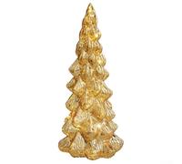 Oniissy Sapin de Noël en verre avec lumières intégrées, pièce maîtresse élégante et transparente, pour salon, chambre à coucher, ambiance de vacances (A)