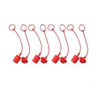 Oniissy SO7241A Lot de 4 paires de housses anti-poussière en caoutchouc rouge mâle et femelle pour équipement de série ISO7241-A en tailles 1/4", 3/8", 1/2", 3/4" et 2,5 cm