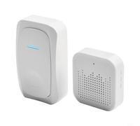 Oniissy Sonnette sans fil avec volume élevé pour maison intelligente pour personnes âgées, prend en charge 32 sonneries, étanche à piles, pour la maison, l'école, le bureau, blanc