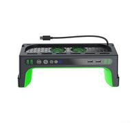 Oniissy Station de refroidissement pour console Switch 2 avec lumière RVB et ports de charge pour manettes de jeu, ventilateur de flux d'air de console 4 ports chargeur RGB Light Station