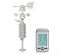 Oniissy Station météo numérique sans fil 433 MHz sans fil/anémomètre, compteur météo compact sans fil fiable avec anémomètre