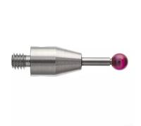 Oniissy Stylet à sonde tactile CMM avec tige filetée et tige en carbure de précision, pointe à bille rouge en plusieurs diamètres, mesure de coordonnées non magnétique résistante à l'usure (A-5003