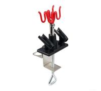 Oniissy Support en acier pour aérographe avec support de serrage et support pivotant pour 4 brosses - Convient pour aérographes alimentés par gravité, siphon et gâchette - Comprend un support latéral