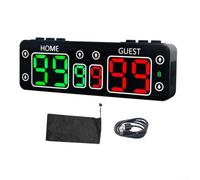 Oniissy Tableau de score électronique à LED rechargeable avec dos magnétique pour basket-ball, football, rugby, jeux d'intérieur avec autonomie de 24 heures et (noir)