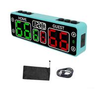 Oniissy Tableau de score électronique avec affichage LED pour basket-ball, football, rugby - Rechargeable 24H, dos magnétique, plastique ABS, 6 caoutchoucs pour + 4 boutons tactiles, jeux d'intérieur