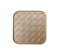 Oniissy Tapis de cuisson en acier au carbone sans macaron avec encoches circulaires pour four et micro-ondes, passe au lave-vaisselle, pour pâtisserie maison et desserts DIY (25 trous)