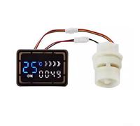 Oniissy Thermomètre de douche carré à affichage numérique avec générateur de moteur de débit d'eau, mesure réelle, matériau ABS, écran LED, haute luminosité, non (BJL2629)