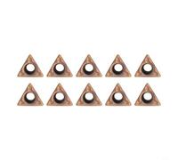 Oniissy TMPT080204N Lot de 10 inserts en carbure pour machine à chanfreiner pneumatique, lame de tournage CNC, outils en carbure cémenté, convient pour la finition et