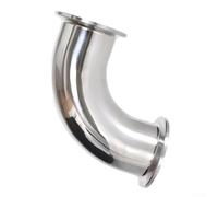 Oniissy Tube OD en acier inoxydable de 2,5 à 10,2 cm - Raccord de tuyau à 90 degrés - Embout de virole à trois colliers de serrage - Tuyauterie de qualité alimentaire (45 mm)