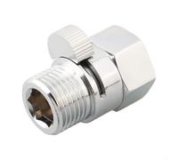 Oniissy Vanne de contrôle du débit de douche pour pommeau de douche à main et mural, arrêt d'eau en laiton avec connecteur G 1/2", finition chromée, design anti-fuite avec caoutchouc