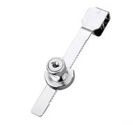 Oniissy Verrou de porte coulissante en verre pour armoire et vitrine, design sans perçage, avec clé, serrure de sécurité en acier inoxydable pour portes en verre jusqu'à 7 mm