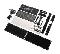 Oniissy VU mètre stéréo 32 bits Analyseur de spectre musical pour analyse du signal audio avec algorithme FFT 8 effets, réglage de la luminosité, alimentation USB (rouge)