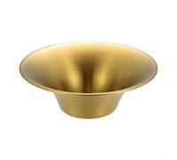 Oniisy Lot de 3 assiettes à salade robustes pour la maison et le restaurant, surfaces antiadhésives, 19/22/25 cm, pour nouilles froides, soupes, salades (22 cm, doré)