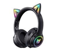ONIKUMA - B90 Noir - Casque Gaming Bluetooth 5.0 Kawai LED RGB