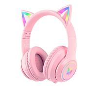 ONIKUMA - B90 Rose - Casque Gaming Bluetooth 5.0 Kawai LED RGB