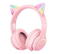 ONIKUMA - B90 Rose - Casque Gaming Bluetooth 5.0 Kawai LED RGB