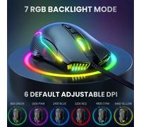 ONIKUMA-Casque de jeu professionnel ESPORTS GT avec lumière RVB,souris,clavier,sauna,téléphone rapide,filaire avec micro,écouteur Gamer - Type Mouse