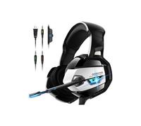 ONIKUMA Casque Gaming, Casque PSAbox One PC Casque Gamer Son 7.1 Surround + Isolation + Fortes Basses, Microphone Anti Bruit Casque Stéréo pour Jeux