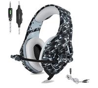 ONIKUMA Casque Gaming pour PS4 Xbox One, Camouflage Casque Gamer avec Micro Jeux Vidéo Gaming Compatible pour PC Xbox One S Laptop