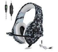ONIKUMA Casque Gaming pour PS4 Xbox One, Camouflage Casque Gamer avec Micro Jeux Vidéo Gaming Compatible pour PC Xbox One S Laptop