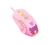 ONIKUMA CW902 Souris Gamer, RGB, Filaire 6400 DPI, réglable/7 Boutons, pour Ordinateur Portable/Bureau -Rose