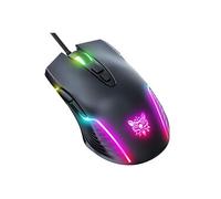 ONIKUMA CW905 souris de jeu Filaire, avec rétro-éclairage rvb, 7 boutons programmables, 6400 DPI - Noir
