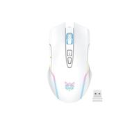 ONIKUMA CW905 souris de jeu sans fil , Rechargeable, avec rétro-éclairage rvb, 5 vitesses réglables, 3600 DPI - Blanc