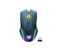 ONIKUMA CW905 souris de jeu sans fil , Rechargeable, avec rétro-éclairage rvb, 5 vitesses réglables, 3600 DPI - Noir
