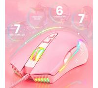 ONIKUMA CW905 USB Wired Gaming Mouse RGB LED Light E-sports Mouse Optical Mouse Adjustable 6400DPI for Laptop Desktop PC Computer