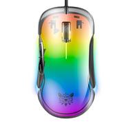 ONIKUMA CW925 Souris de Jeu rétroéclairée RVB, 12800 DPI, légère, Noire Transparente
