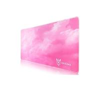 ONIKUMA G3 Tapis de Souris, Gaming Mousepad Grand sous Main Bureau 800x300x4mm -Rose