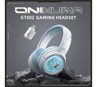 Onikuma GT802 Casque Sans fil et filaire Arceau Gaming Bluetooth Blanc