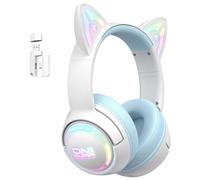 Onikuma GT838 Casque Sans fil et filaire Arceau Gaming Bluetooth Blanc et Bleu