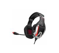 ONIKUMA K12 Gaming Headset PS4 filaire stéréo jeu casque avec microphone LED s'allume pour PC tablette portable Xbox One Rouge