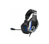 ONIKUMA K12 Gaming Headset PS4 filaire stéréo jeu casque avec microphone LED s'allume pour PC tablette portable Xbox One Bleu