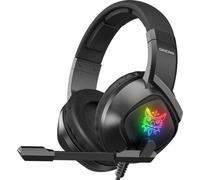 onikuma ONIKUMA K19 - Casque de jeu filaire - Son surround & microphone HD - Lumière LED - Prise 3.5mm - Playstation Xbox Nintendo Switch PC