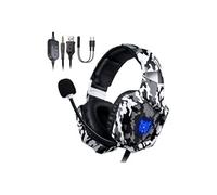 Casque PC GENERIQUE ONIKUMA PSAasque de Jeu Xbox One avec lumière LED RVB et Micro antibruit pour Nintendo Switch Xbox One S PC Smartphones ou Ordinateur Portable (K8