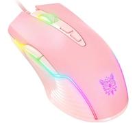 ONIKUMA CW905 souris de jeu Filaire, avec rétro-éclairage rvb, 7 boutons programmables, 6400 DPI - Rose