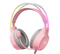 Casque de Jeu - ONIKUMA - X15 Pro - RGB Lumière - Micro - PC Xbox PS4 - Rose