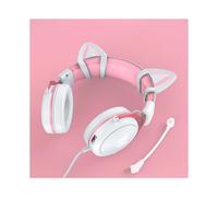 ONIKUMA X10 Gaming Headphones with Detachable Cute Cat Ear RBG Lighting Gaming Headset Gamer Earphone with HD Mic for PC Gaming