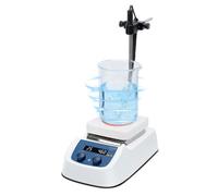 ONiLAB Agitateur magnétique à LED avec plaque de travail en aluminium revêtue de céramique, 200-1500 tr/min, 5 L, 110 V, capteur de sonde de température, support et barre d'agitation inclus