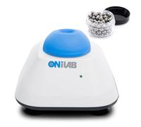 ONiLAB Mini mixeur Vortex avec fonction tactile, mélange de laboratoire, vernis à ongles, colle à cils et peintures acryliques, Vortex de laboratoire avec base en fonte d'aluminium stable, 120 boules