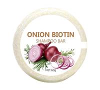 Onion Biotin Shampoo Bar 60g,Barre De Shampoo De Biotine D'oignon Naturel,Hydratant Oignons Shampooing Romarins Cheveux Savons Barres Adultes Hommes Femmes Adolescents (1PC)
