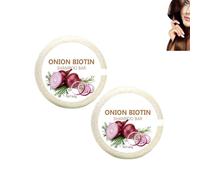 Onion Biotin Shampoo Bar, 60g Oignon Romarins Shampooing Savon, Nettoyage En Profondeur Et Hydratation, Utilisation Dans La Douche à La Maison Et En Voyage, Pour Tous Les Types De Cheveux (2PC)