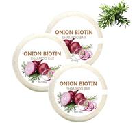 Onion Biotin Shampoo Bar, Nourrissants Purifiants Solide Biotine Shampoo De Barre À L'Oignon Pour Pousse Cheveux,Naturel Oignon Romarins Shampooing Savon,Shampooing Clarifiant Pour Hommes Femmes