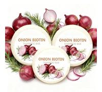 Onion Biotin Shampoo Bar, Oignon Shampooing Savon, Shampoing Oignon Solide à l'oignon et au Romarin pour Tous Types de Cheveux pour un Nettoyage en Profondeur (3pc)