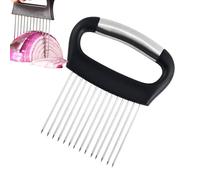 Onion Cutter Tool | Stainless Steel Onion Cutter | Dishwasher Safe Onions Holder | Stainless Steel Multifunctional Onions Holder For Home, Portable Slicing Tool For Restaurant