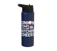 Onion Tears Funny Chef Cook Stainless Steel Insulated Water Bottle