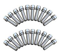 ONIPAX Vis hexagonales hexagonales M5 x 20 mm en acier inoxydable avec rondelle pour tige de VTT